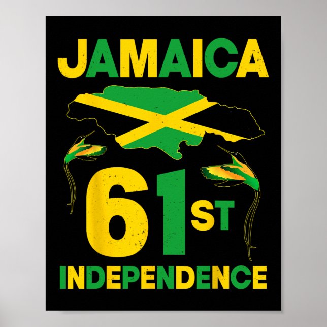 Poster Dia da Independência da Jamaica, 61ruas desde 1962 (Frente)