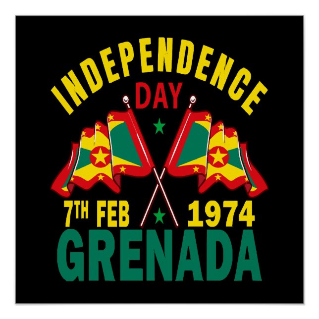 Póster Dia da Independência de Granada (Frente)