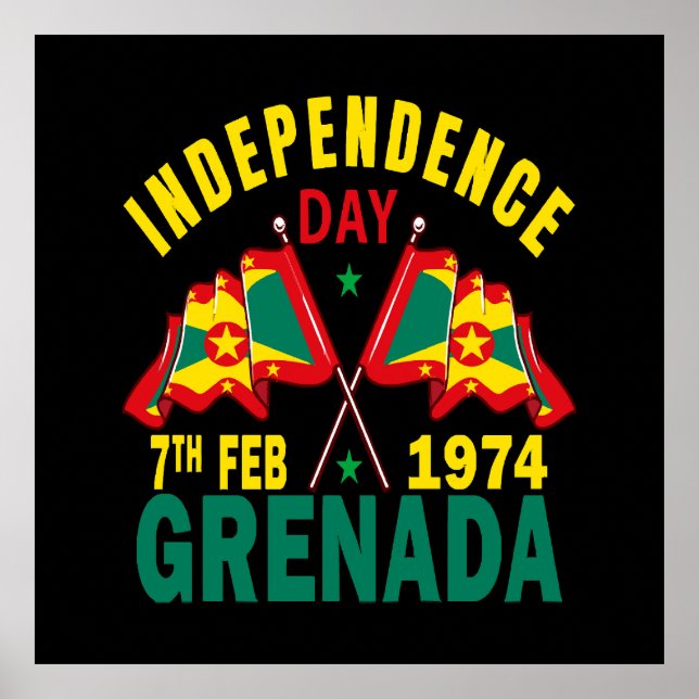 Poster Dia da Independência de Granada (Frente)