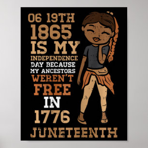 Poster Dia da Independência Décima Junta Menina Negra Ki