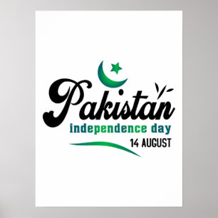 Poster Dia da Independência do Paquistão 14 de agosto