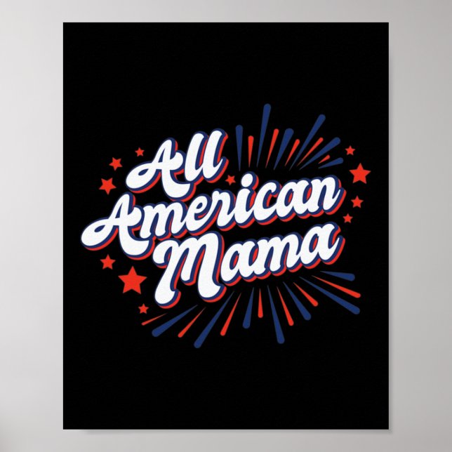 Poster Dia da Independência dos Eua de julho - Toda a Mam (Frente)
