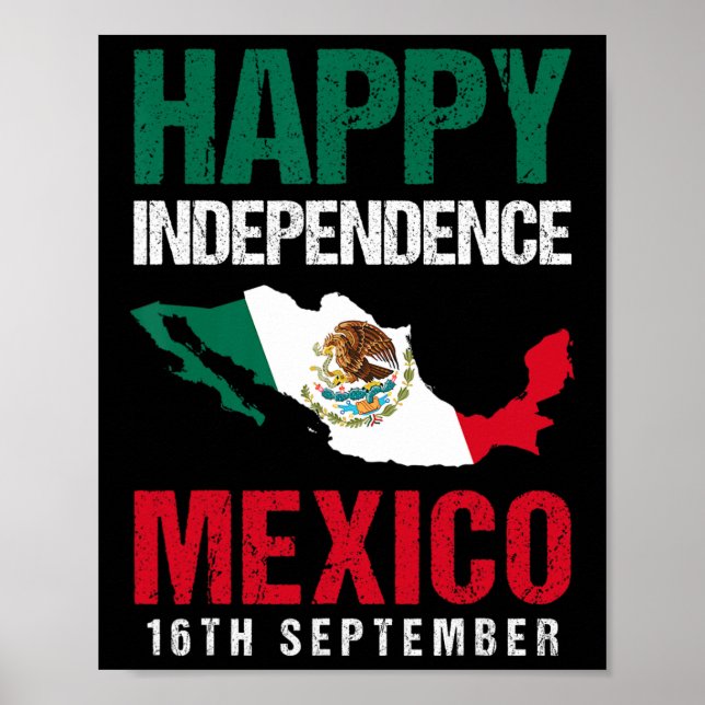 Poster Dia da Independência Mexicana, 16 de setembro, Méx (Frente)