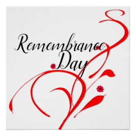 Póster Dia da Lembrança Poster brilhante: Um Dia Vermelho