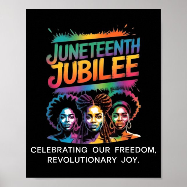 Poster Dia da liberdade do jubileu de Juneteenth afro-ame (Frente)