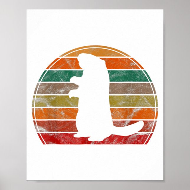 Poster Dia da Marmota Fantoche de Sombra Engraçado  (Frente)