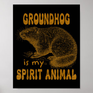 Poster Dia da Marmota Marmota é meu Espírito Animal