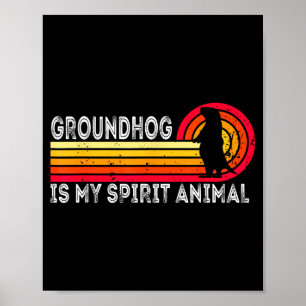 Poster Dia da Marmota Marmota é o meu Espírito Animal Eng
