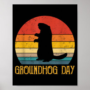 Poster Dia da Marmota Marmotas Roedor Engraçado Amante de