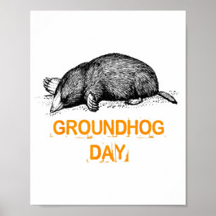 Poster Dia da Marmota Para Homens Mulheres 2023 Pijamas d