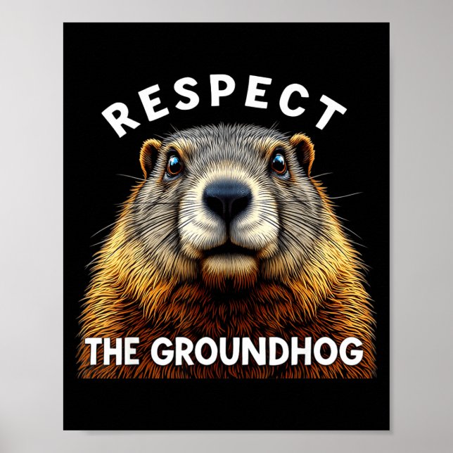 Poster Dia da Marmota Respeite a Marmota _2 (Frente)