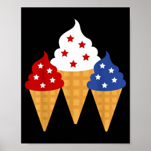 Poster Dia da Memória Feriado Patriótico de 4 de Julho de