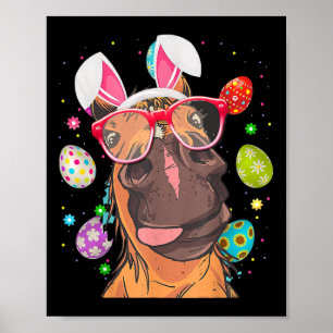 Poster Dia da Páscoa de Ovos de Páscoa de Coelhinhos Boni