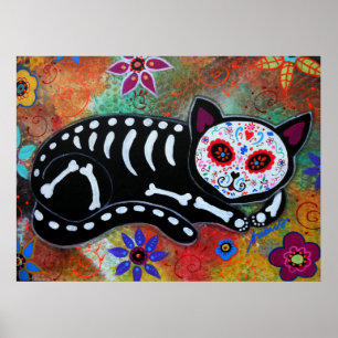 Póster Dia da pintura inoperante do EL Gato do gato