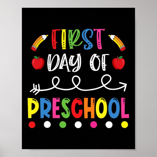 Poster Dia Da Pré-Escola De Volta À Escola Professor Alun (Frente)