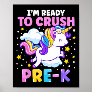Poster Dia da pré-escola Estou pronto para esmagar o Pré-