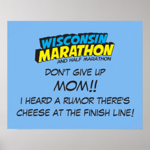 Póster Dia da raça de maratona de Wisconsin