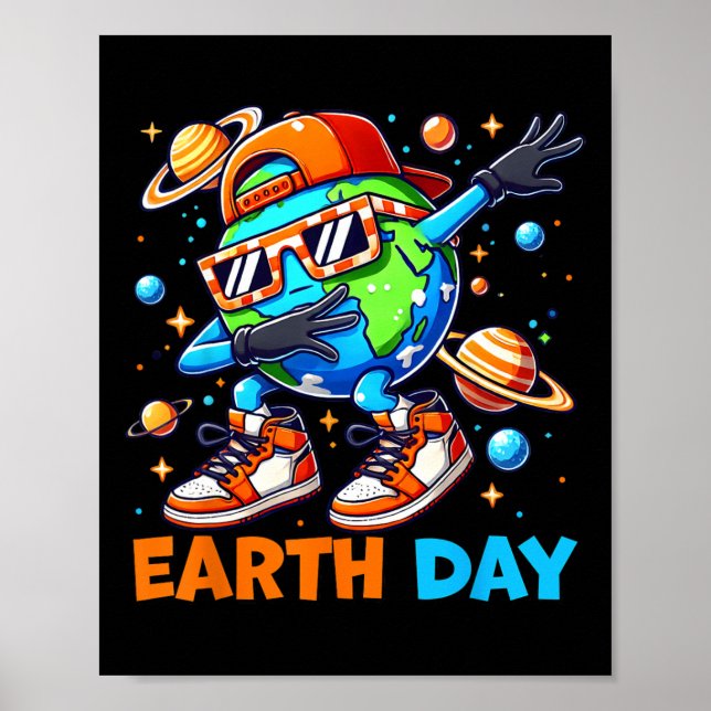 Poster Dia da Terra 2025 Crianças Cute Earth Day (Frente)