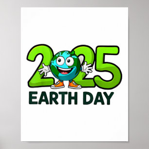 Poster Dia da Terra 2025 Crianças de Aniversário do Dia d
