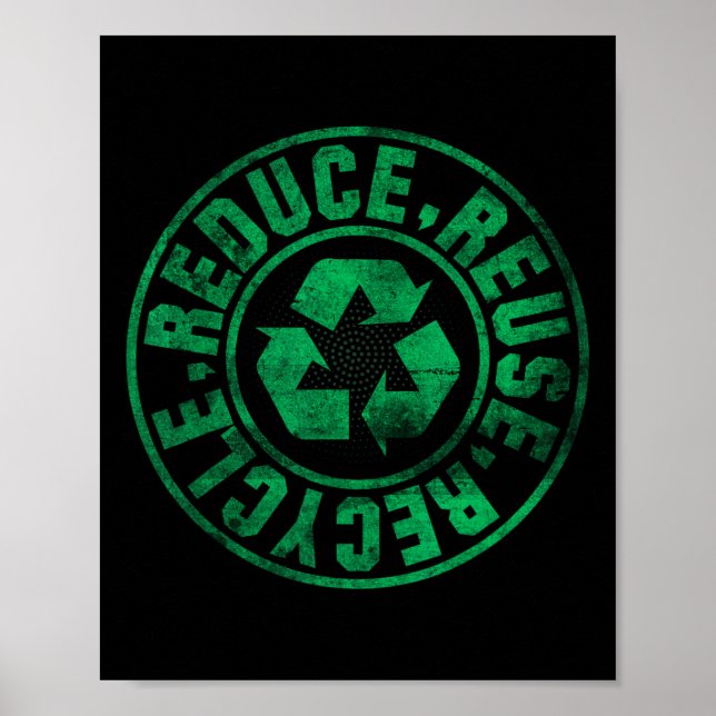 Poster Dia da Terra 2025 Reduza o Reciclar de reutilizaçã (Frente)