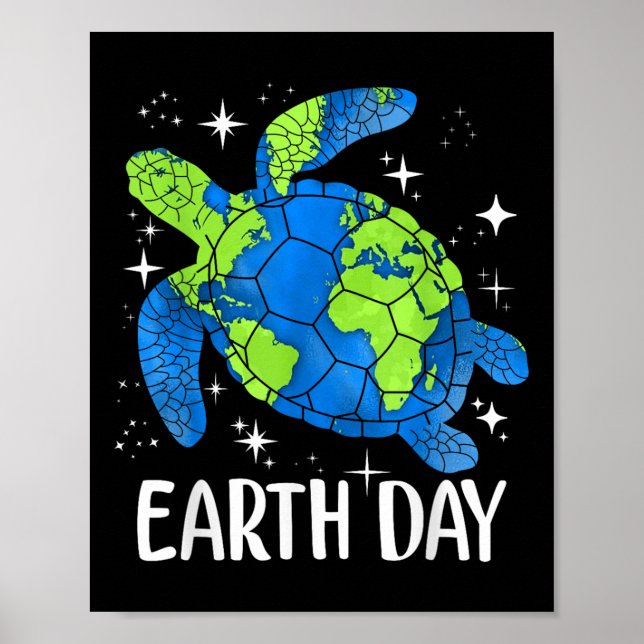 Poster Dia da Terra 2025 Restaurar a Tartaruga da Terra S (Frente)
