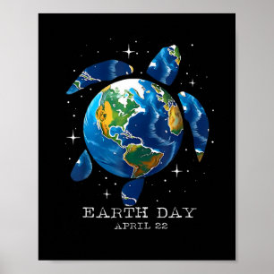 Poster Dia da Terra 2025 Salva a Tartaruga do Mar da Terr