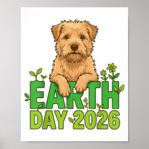 Poster Dia da Terra 2026 Terriers Fofos Camiseta para Mãe