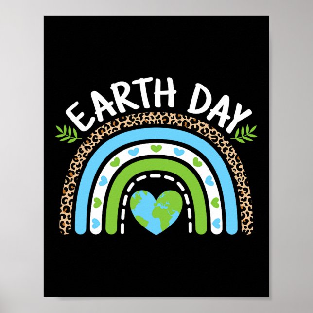 Poster Dia da Terra, Bonito, Planeta Arco-Íris Natureza,  (Frente)