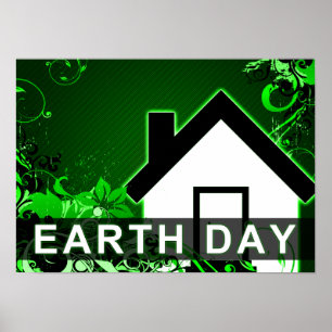 Póster Dia da Terra: casa hi-fi