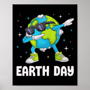 Poster Dia da Terra Engraçado Dab Dabbing Earth Day Desig