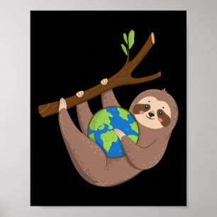 Poster Dia da Terra Lenta - O Planeta Terra Prolongou o E