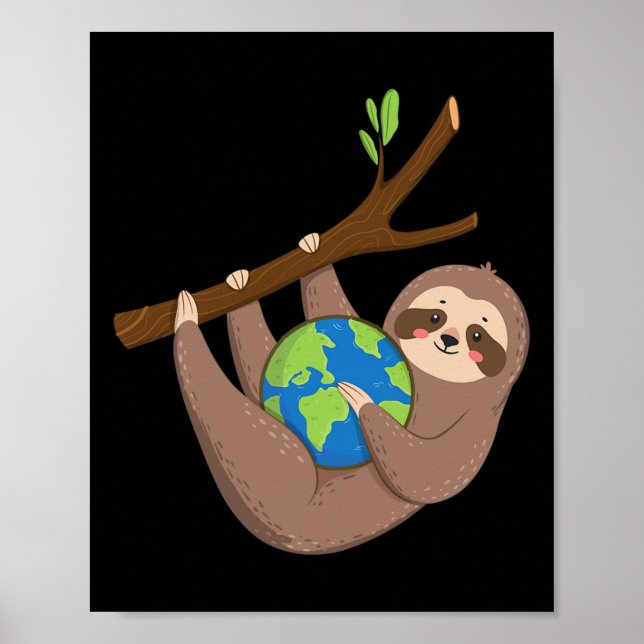Poster Dia da Terra Lenta - O Planeta Terra Prolongou o E (Frente)