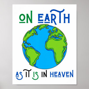 Poster Dia da Terra Na Terra Como É No Céu Deus Planeta L