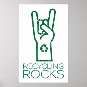 Poster Dia da Terra: Rochas Reciclagens! Pôster