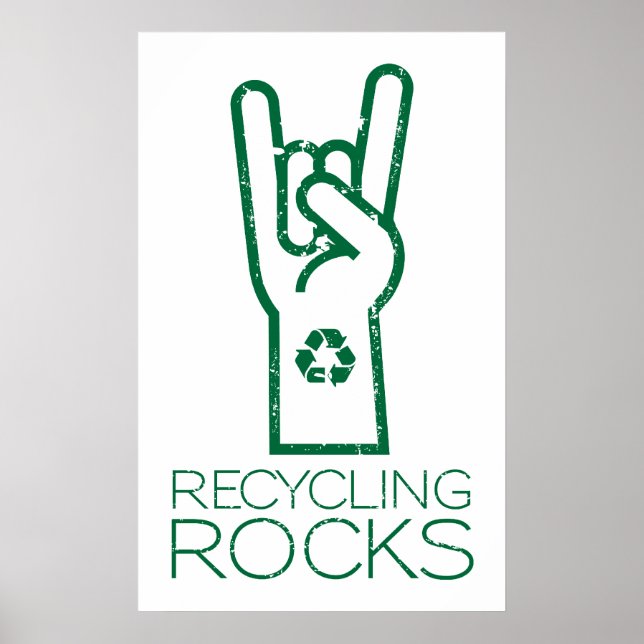 Poster Dia da Terra: Rochas Reciclagens! Pôster (Frente)