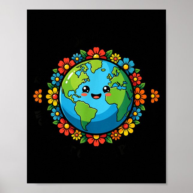 Poster Dia da Terra seja parte da solução ambiental (Frente)