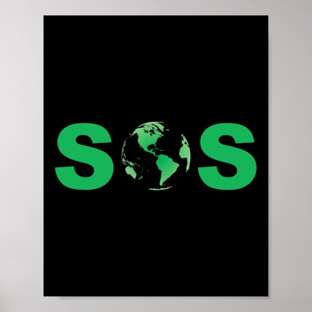 Poster Dia da Terra Sos Pro-Science Salve O Planeta Suste (Frente)