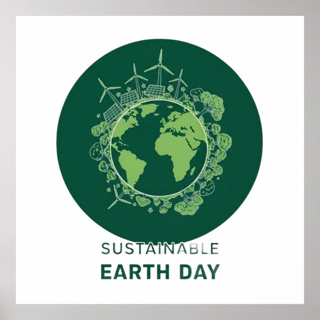 Poster Dia da Terra Sustentável (Frente)