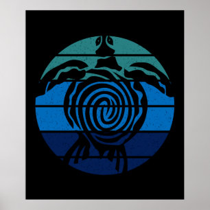 Poster Dia da Terra, Tartaruga do Mar, Limpe o Oceano