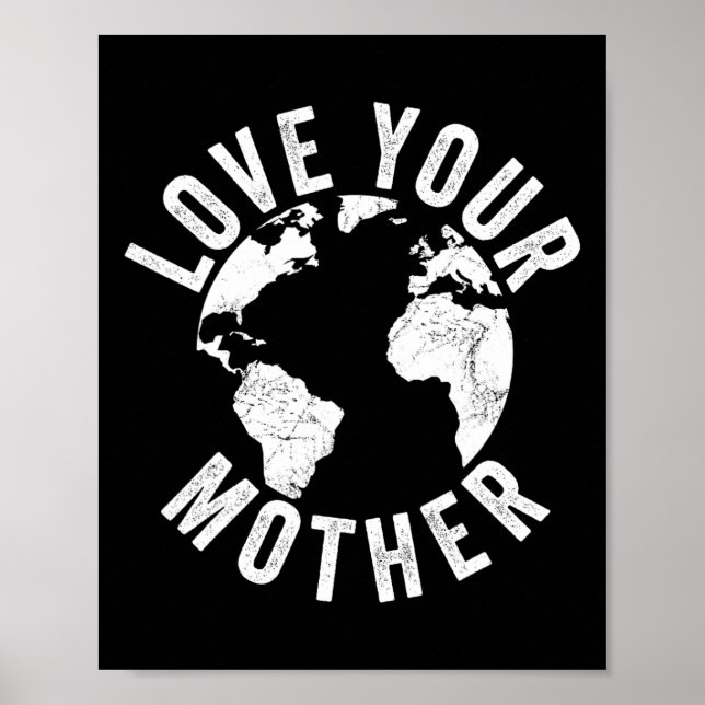 Poster Dia da Terra Todo Dia Ama Seu Planeta Mãe Enviro (Frente)