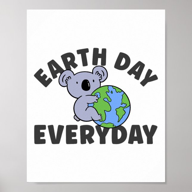 Poster Dia da Terra Todo o Mundo de Koala (Frente)