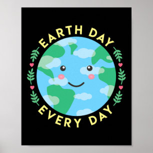 Poster Dia da Terra Todos Os Dias Ama O Meio Ambiente Cuj