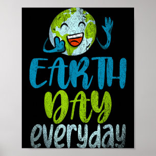Poster Dia da Terra Todos os Dias Aniversário do Planeta