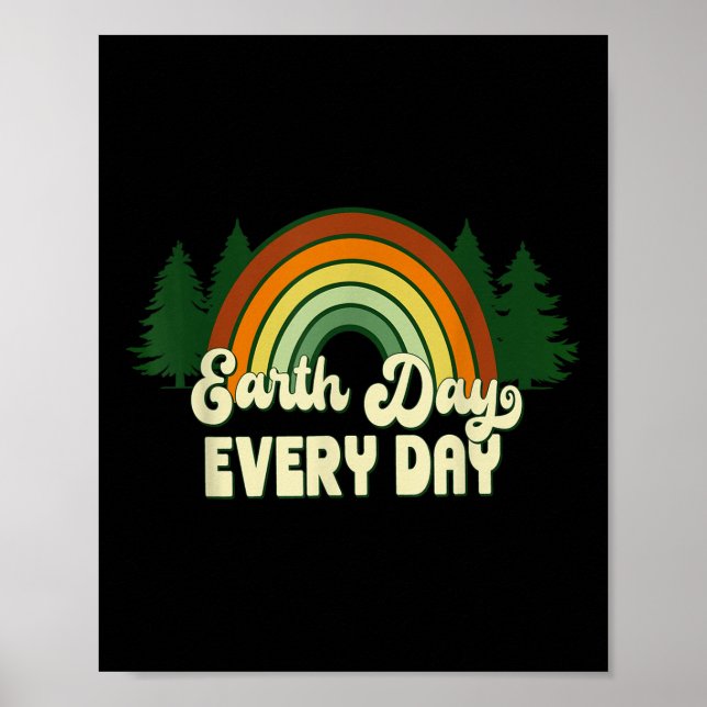 Poster Dia da Terra Todos os Dias Árvores de Pinheiro Arc (Frente)