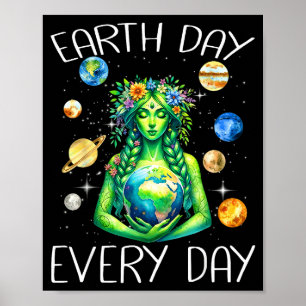 Poster Dia da Terra Todos os Dias Hippie Natureza Gaia De