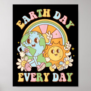 Poster Dia da Terra Todos os Dias Planeta Ambiental Dia d