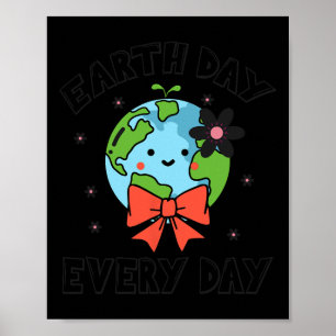 Poster Dia da Terra Todos os Dias Planeta Engraçada Globe