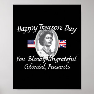 Poster Dia da traição Rei Charles Iii Inglês Funny 4th Of