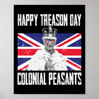 Poster Dia da traição Rei Charles Iii Inglês Funny 4th Of