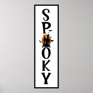 Poster Dia das Bruxas divertido Comprimento de porta as